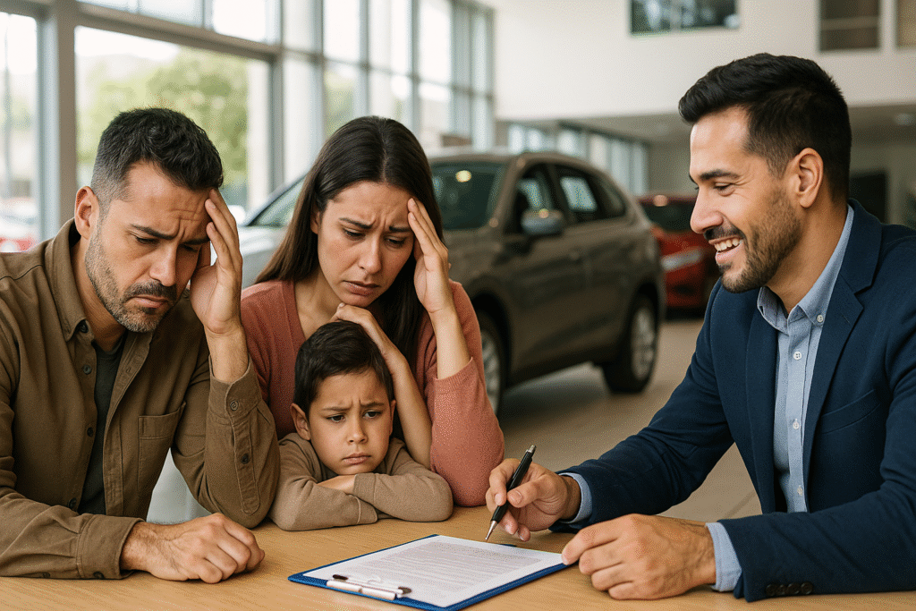 frustrated car buyers