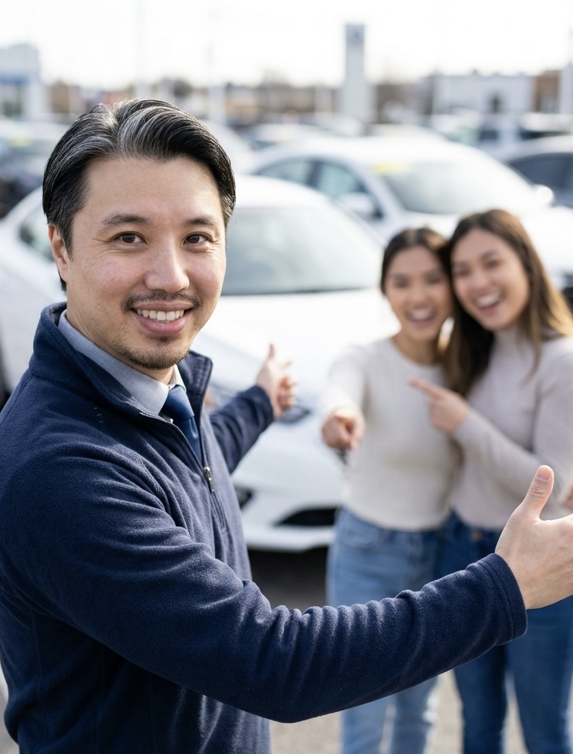 michael with customer